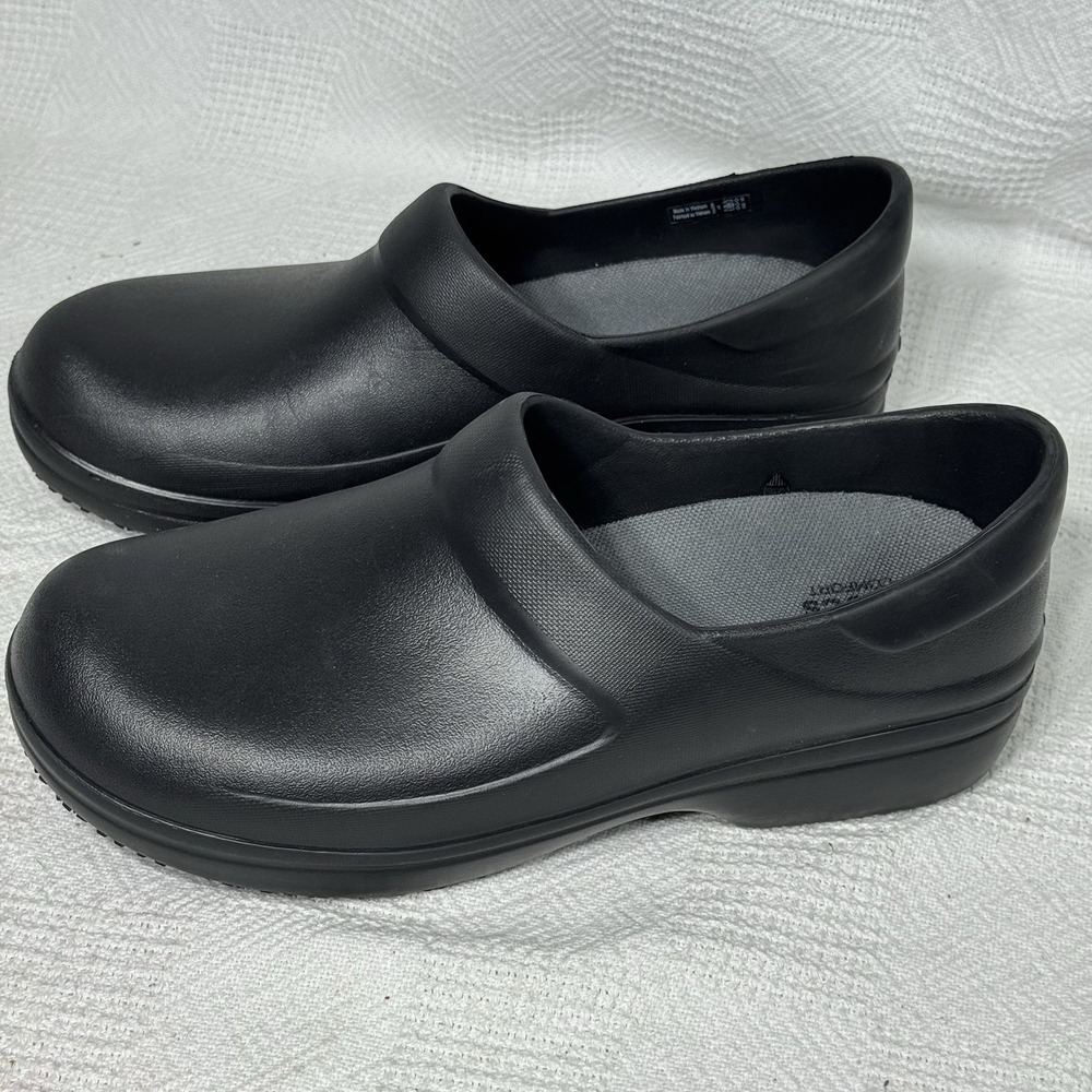 CROCS‎ Women's Neria Pro II Clog Shoes Black At Work Dual Comfort Size 9
